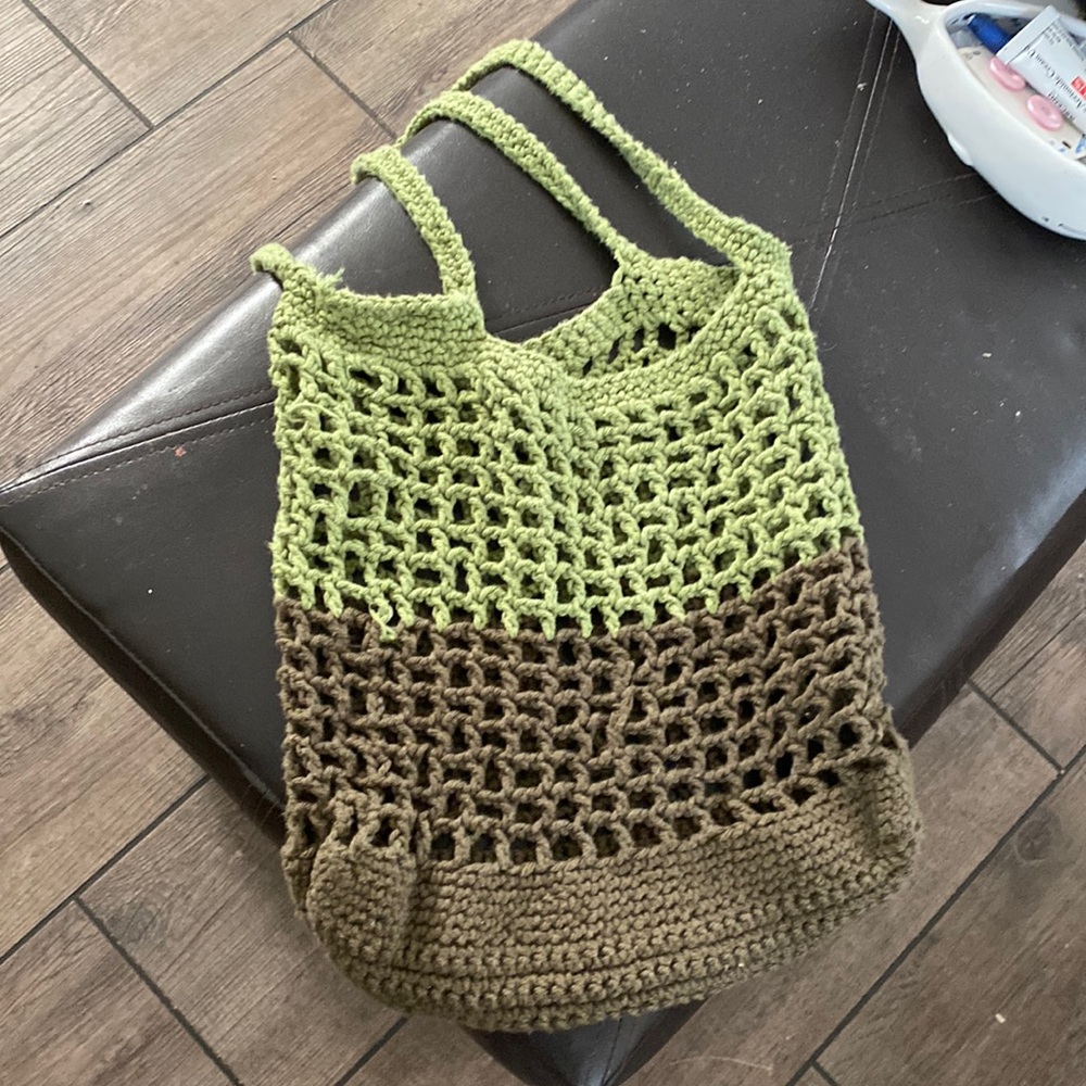 Cotton crochet market bag